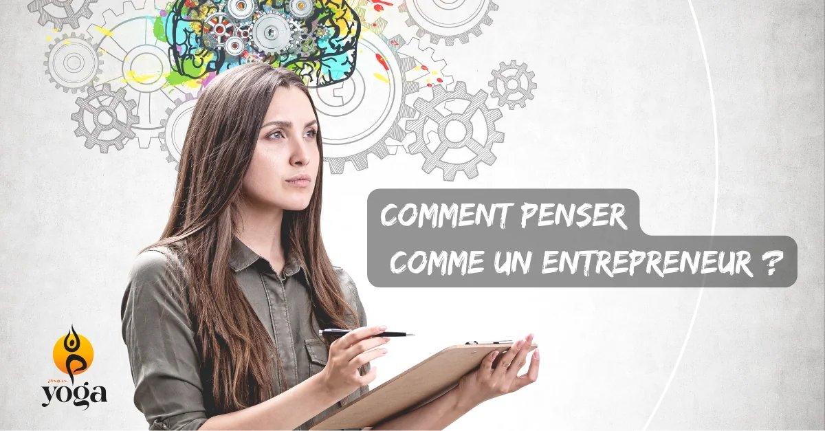 Illustration d’une professeure réfléchissant à sa stratégie pour développer son activité de yoga.